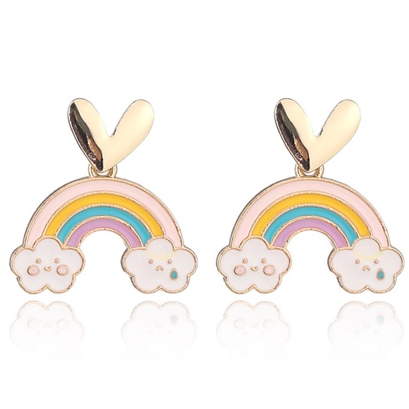 marie and lux Jewelry - 5 for $25 Rainbow Heart Earrings